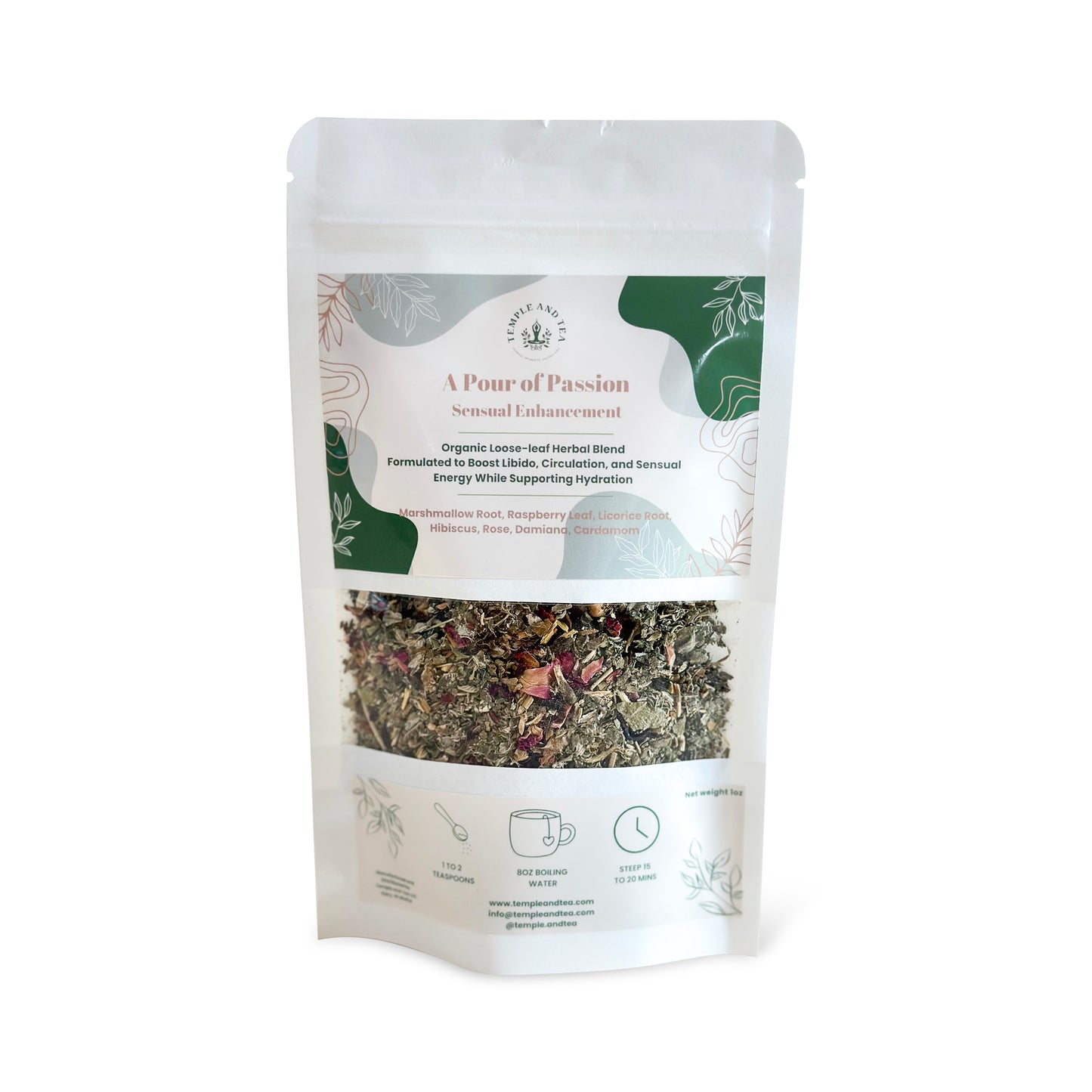 Loose leaf organic herbal tea blend